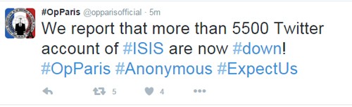 Anonymous “điểm mặt” 3.824 tài khoản Twitter của tổ chức Hồi giáo IS ảnh 2