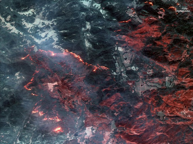 Thảm họa cháy rừng ở California nhìn từ vệ tinh ảnh 6