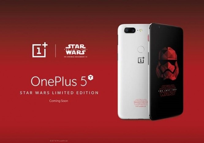 Hình ảnh phiên bản OnePlus 5T Star Wars được công bố trên trang chủ của OnePlus. Nguồn: OnePlus