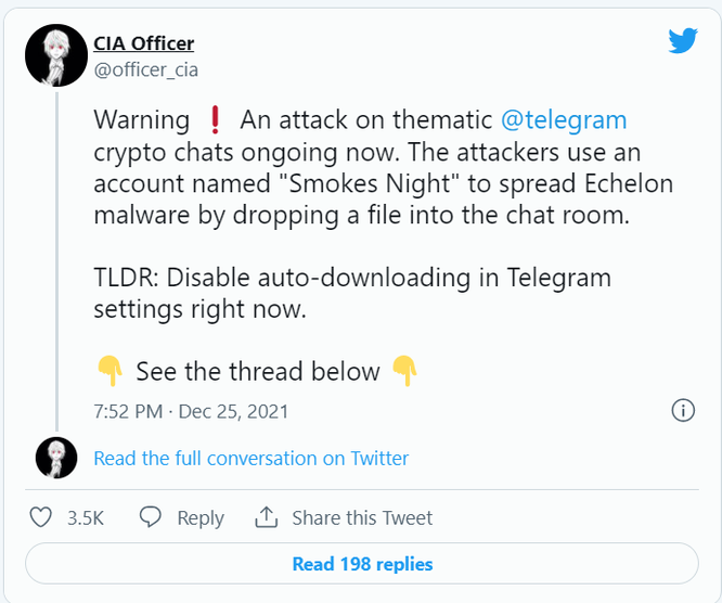 Cảnh báo: Tin tặc có thể đánh cắp tiền mã hoá thông qua ứng dụng Telegram ảnh 1