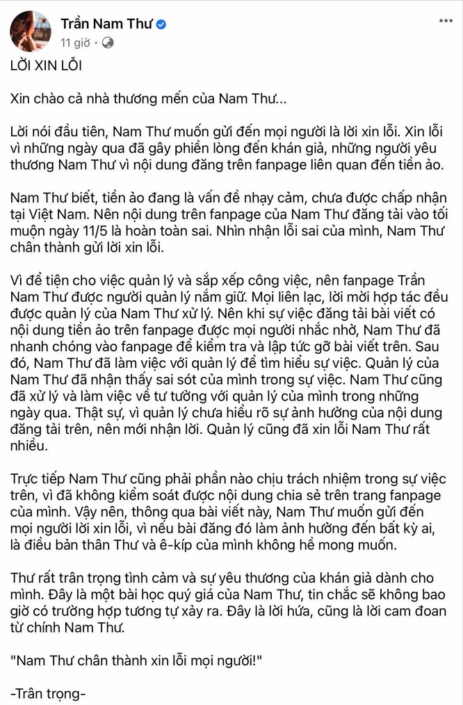 Xin lỗi vì quảng cáo tiền mã hóa, Nam Thư vẫn bị cộng đồng mạng chỉ trích ảnh 2