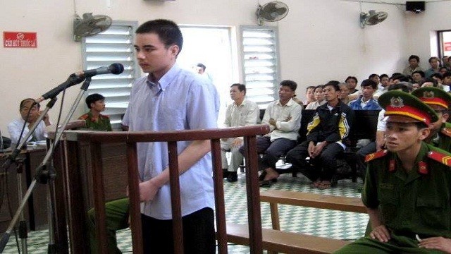 Bị cáo Hồ Duy Hải tại phiên tòa phúc thẩm – Ảnh: Tư liệu Tuổi Trẻ