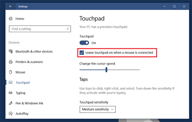 Với vài thao tác đơn giản, bạn có thể thiết lập Windows 10 tự động vô hiệu hóa touchpad ngay sau khi người dùng kết nối chuột với máy tính.