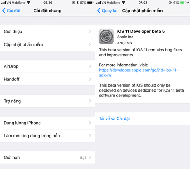 Apple chính thức phát hành iOS 11 Beta 5 ảnh 1 Apple chính thức phát hành iOS 11 Beta 5 ảnh 1
