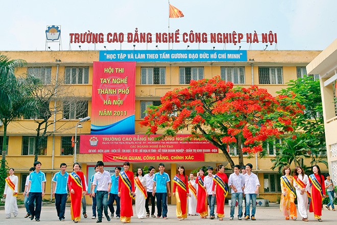 Trường Cao đẳng nghề công nghiệp Hà Nội hiện đang có trụ sở tại 131 Thái Thịnh/ Ảnh: hnivc.edu.vn