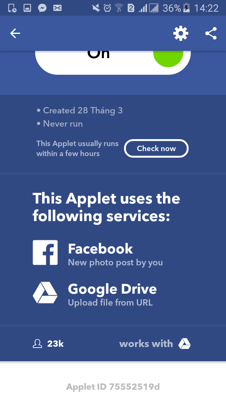 Hướng dẫn cách dùng ứng dụng IFTTT trên Android – Công cụ “bá đạo” làm chủ thời gian ảnh 4 Hướng dẫn cách dùng ứng dụng IFTTT trên Android – Công cụ “bá đạo” làm chủ thời gian ảnh 4