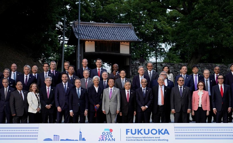 Các Bộ trưởng Tài chính trong Hội nghị G20 được tổ chức tại Fukuoka, Nhật Bản, ngày 8.6.2019. Ảnh: Reuters