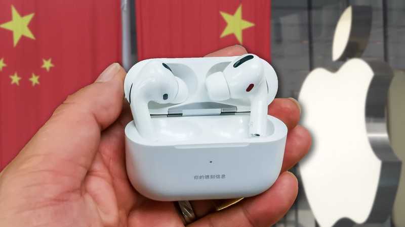 Tai nghe không dây cao cấp AirPods Pro của Apple được sản xuất bởi Luxshare, một công ty của Trung Quốc. Ảnh: Nikkei Asian Review