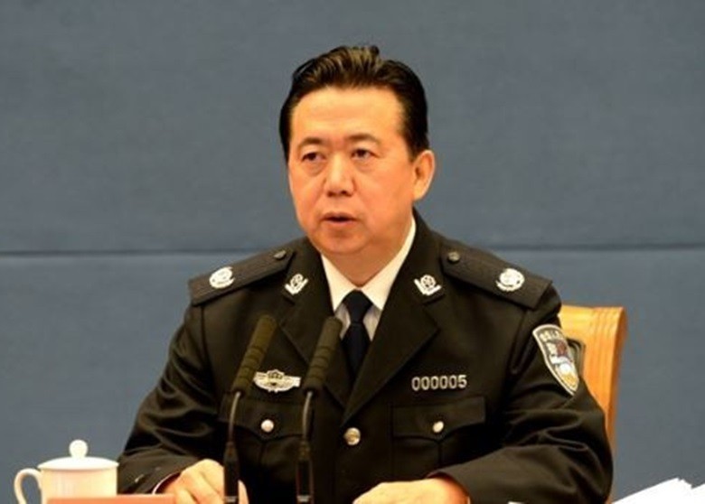 Ông Mạnh Hoành Vĩ trong cảnh phục trên cương vị Thứ trưởng Bộ Công an Trung Quốc 