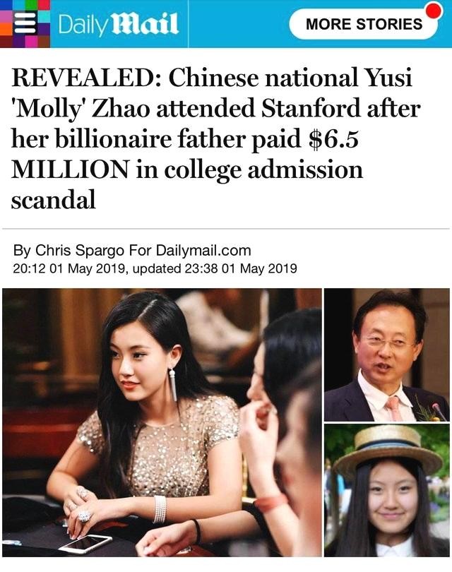 Vụ việc tỷ phú Trung Quốc Triệu Đào chạy tiền cho con vào đại học Mỹ được báo chí phương Tây phanh phui.