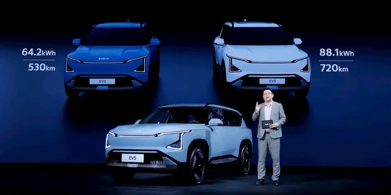 Tùy chọn và phạm vi sử dụng pin của Kia EV5. Ảnh: Kia KiaEV506.jpg
