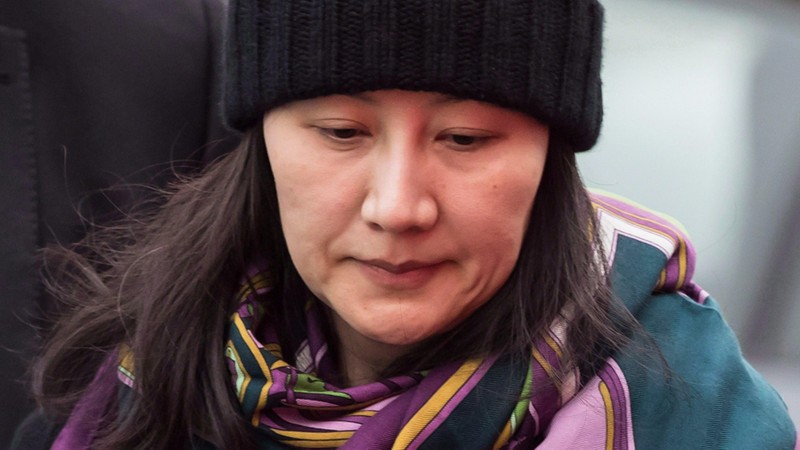 CFO Huawei Mạnh Vãn Châu bị bắt giữ tại Canada đầu tháng 12-2018. Ảnh: Bloomberg