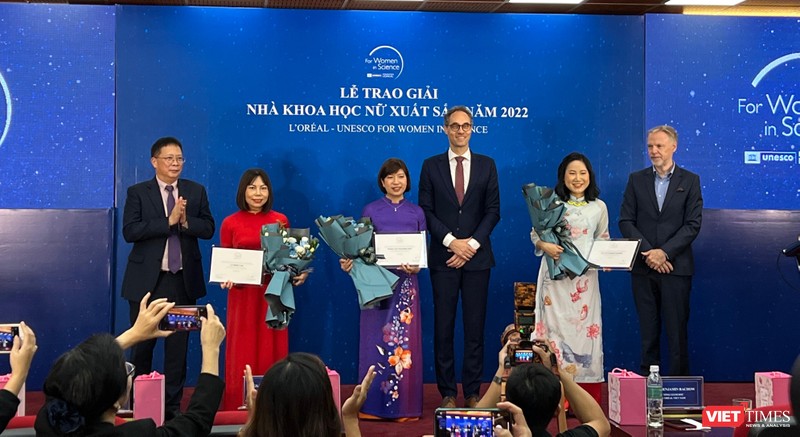 Ba nhà khoa học nữ xuất sắc năm 2022 được nhận Giải thưởng L’Oréal – UNESCO Vì sự phát triển phụ nữ trong khoa học