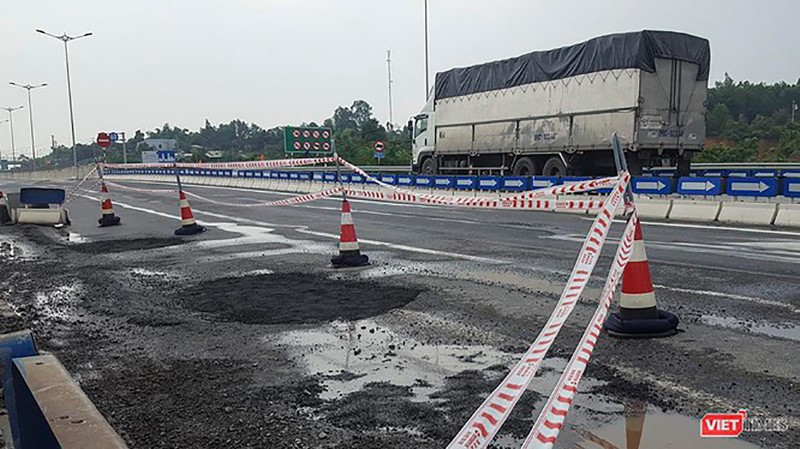 Hư hỏng nghiêm trọng tại dự án đường cao tốc Đà Nẵng – Quảng Ngãi.