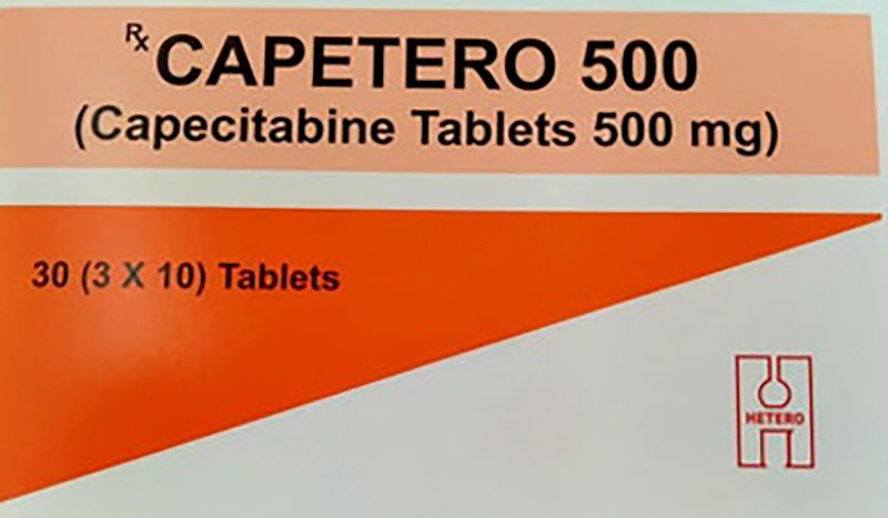 Thuốc viên nén bao phim Capetero 500 (Capecitabine 500mg) (ảnh skds)