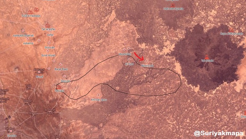 Quân đội Syria tiến công trên vùng hoang mạc Sweida. Ảnh minh họa South Front