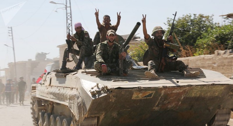 Binh sĩ quân đội Syria trên chiến trường Idlib - Hama. Ảnh minh họa Masdar News