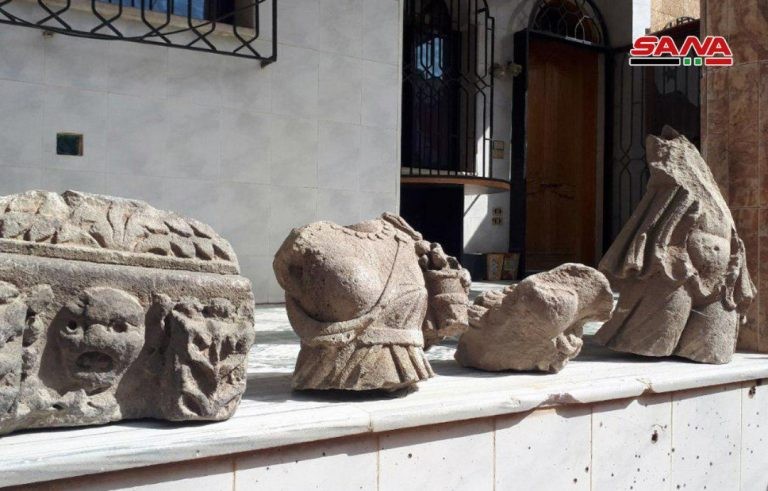 Những cổ vật quý giá tìm thấy được ở Đông Ghouta, Damascus. Ảnh: SANA.
