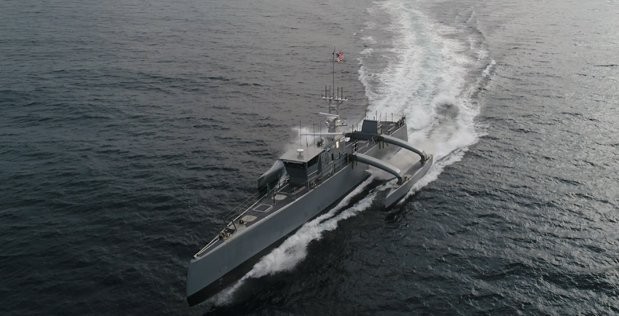 Chiến hạm không người lái "Sea Hunter - Thợ săn biển" do Hải quân Mỹ phát triển và thử nghiệm. Ảnh Defense News