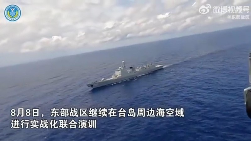 Chiến hạm Trung Quốc diễn tập quân sự quanh đảo Đài Loan