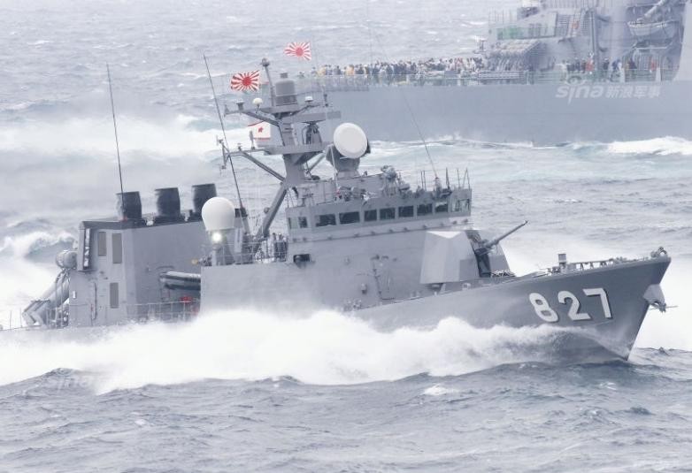 Tàu tên lửa lớp Hayabusa Lực lượng Phòng vệ Biển Nhật Bản. Ảnh: Sina