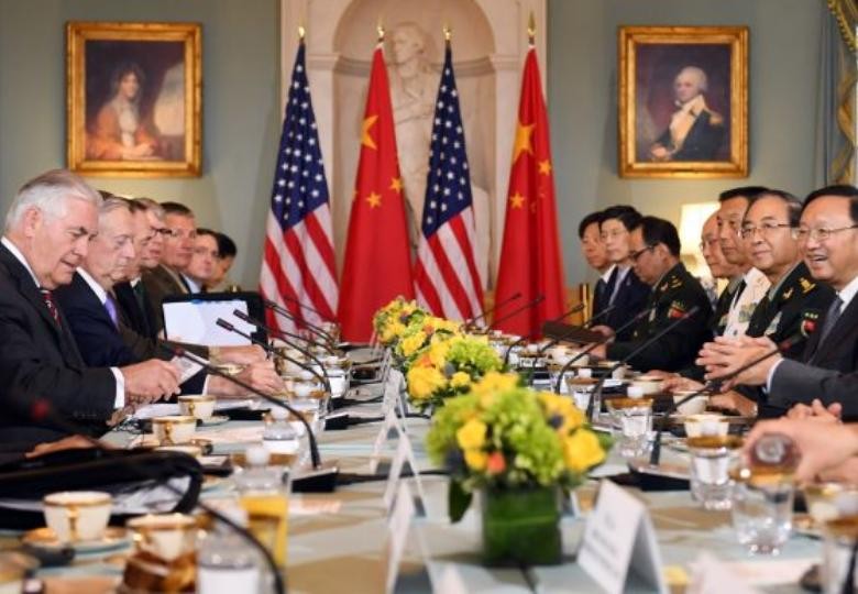 Đối thoại ngoại giao an ninh Mỹ - Trung ngày 21/6/2017. Ảnh: Zaobao