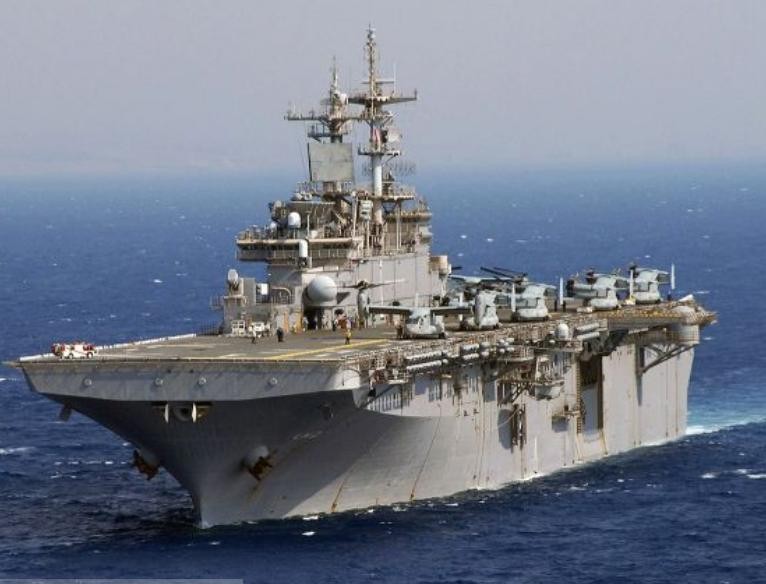 Hải quân Mỹ đã triển khai tàu tấn công đổ bộ USS Wasp ở Nhật Bản từ ngày 14/1/2018. Ảnh: Cankao.