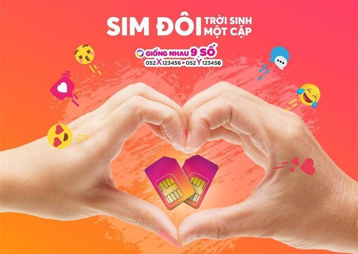 Vietnamobile ra mắt SIM đôi 'Trời sinh một cặp', hai SIM giống nhau đến 9 số