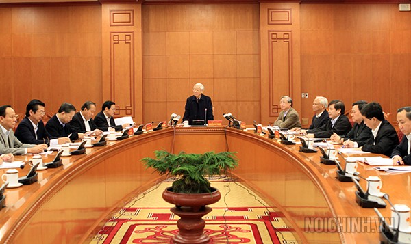 Quang cảnh buổi họp Thường trực Ban chỉ đạo Trung ương về phòng, chống tham nhũng ngày 25/11 - Ảnh: Nội chính