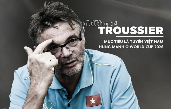 HLV đội tuyển U.19 Việt Nam Philippe Troussier được giao nhiệm vụ làm “kiến trúc sư” cho “Tầm nhìn World Cup 2026”. Ảnh THNA