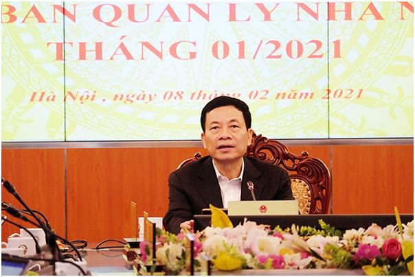 Bộ trưởng Bộ TT&TT Nguyễn Mạnh Hùng phát biểu tại Hội nghị. ảnh MIC