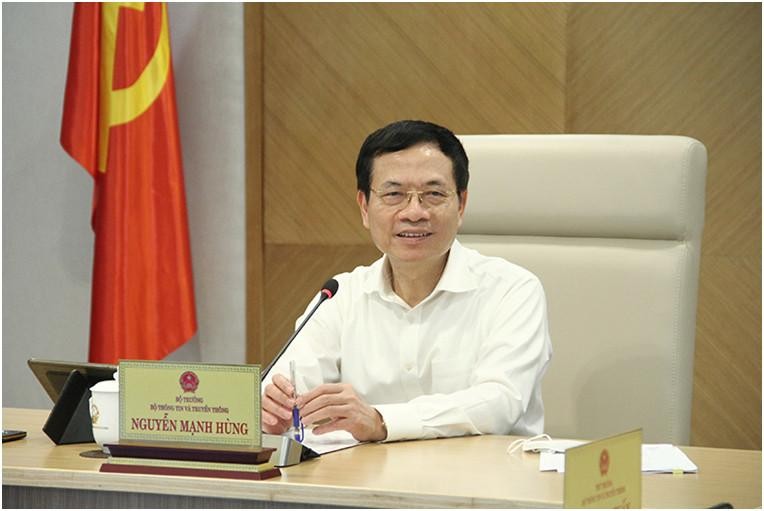 Bộ trưởng Bộ TT&TT Nguyễn Mạnh Hùng. Ảnh Mic