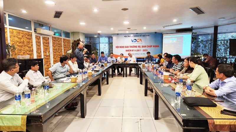 Hội nghị Ban Thường vụ, Ban chấp hành Hội Truyền thông số Việt Nam nhiệm kỳ 2 (ảnh: Đăng Khoa)