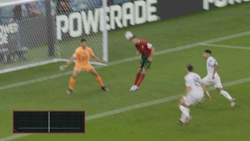 Công nghệ bên trong trái bóng cho biết Ronaldo chưa chạm vào bóng