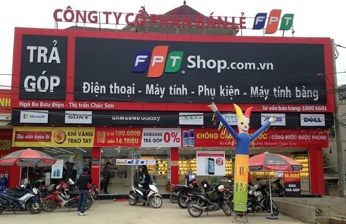Cửa hàng FPT Shop Xóm Nội vừa mới được khai trương vào đầu năm tại Hà Nội Ảnh: FPT Shop