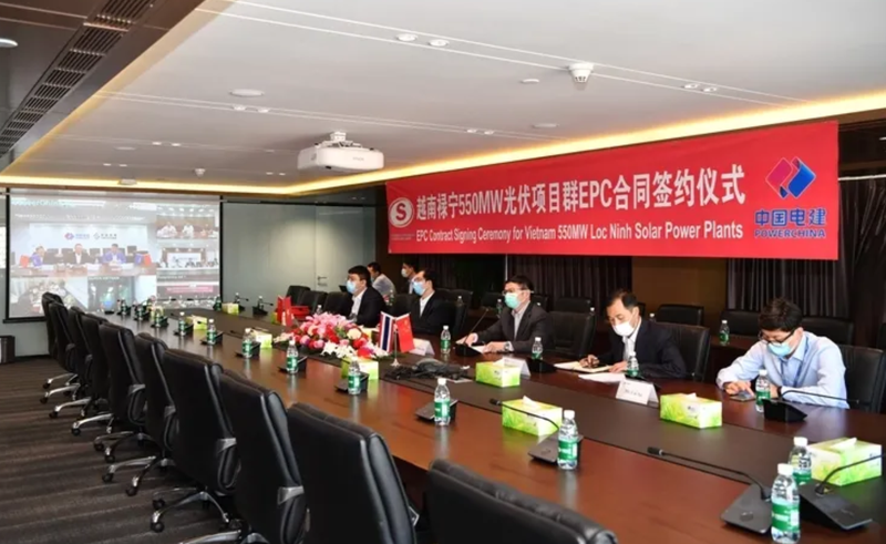 Nhà thầu Trung Quốc được lựa chọn làm tổng thầu EPC cho siêu dự án quang điện Lộc Ninh. (Nguồn: weixin)