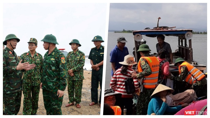 Công tác chống bão số 9 tiến hành quyết liệt tại các tỉnh miền Trung (Ảnh: Hoà Bình ghép)