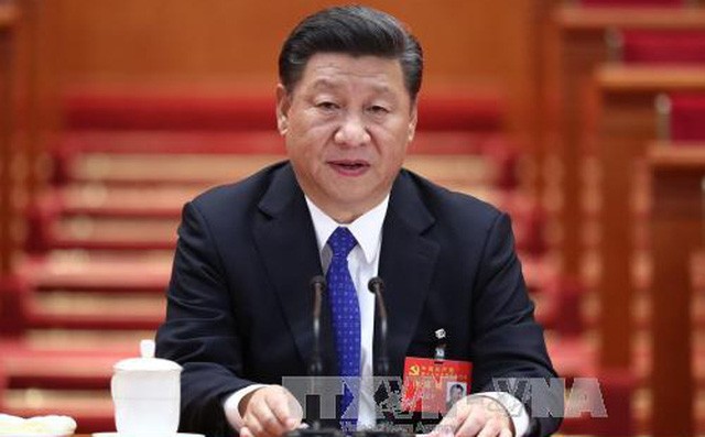 Tổng Bí thư, Chủ tịch Trung Quốc Tập Cận Bình dự Đại hội đại biểu toàn quốc lần thứ XIX của Đảng Cộng sản Trung Quốc sáng 18/10. Ảnh: THX/TTXVN
