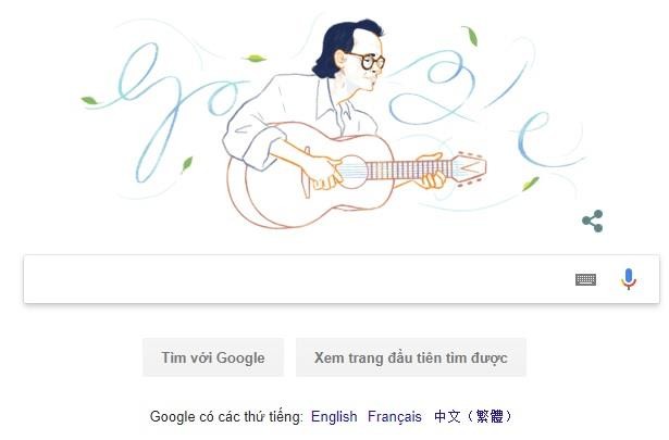 Với những đóng góp quan trọng cũng như tầm ảnh hưởng của ông đối với văn hóa đại chúng Việt Nam và cộng đồng quốc tế, nhạc sĩ Trịnh Công Sơn đã được Google Doodles lựa chọn để vinh danh trên trang chủ của Google, nhằm tôn vinh những cống hiến của ông.