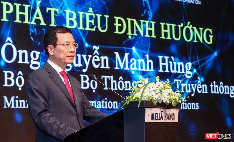 Bộ trưởng Nguyễn Mạnh Hùng cho rằng sứ mệnh của an toàn, an ninh mạng Việt Nam là bảo vệ sự thịnh vượng của Việt Nam trên không gian mạng.