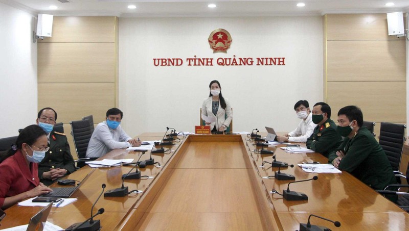 Bà Nguyễn Thị Hạnh - Phó Chủ tịch UBND tỉnh - báo cáo với Thủ tướng Chính phủ.