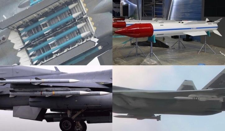 Các loại tên lửa PL-15, R-37M, K-77M và AIM-120 (Ảnh: Military Watch)
