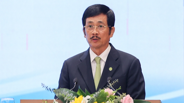 Chủ tịch HĐQT Novaland Bùi Thành Nhơn phát biểu tại hội nghị (Ảnh: VGP)