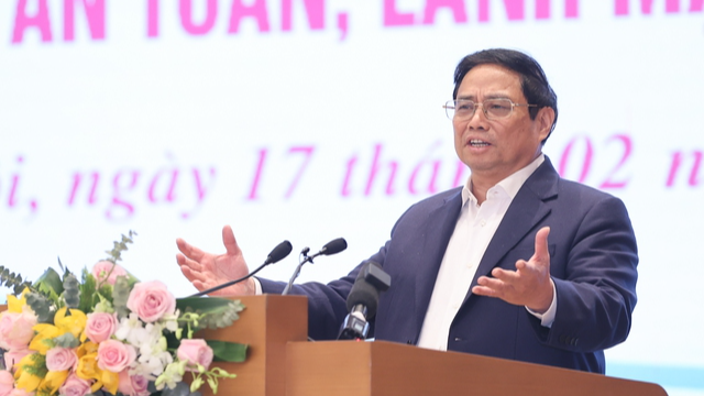 Thủ tướng Chính phủ Phạm Minh Chính phát biểu tại hội nghị (Ảnh: VGP)
