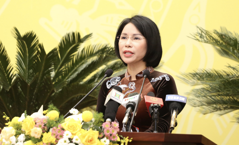 Bà Trần Thị Nhị Hà - Giám đốc Sở Y tế Hà Nội (Ảnh - HĐND TP. HN) 