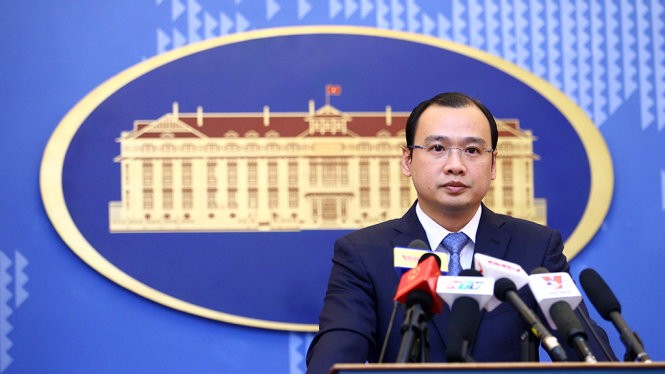 Người phát ngôn Bộ ngoại giao Việt Nam Lê Hải Bình - Ảnh: Nguyễn Khánh.