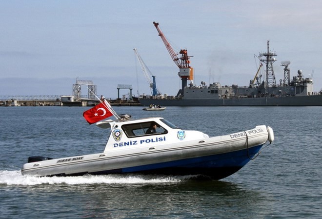 Tàu cảnh sát của Thổ Nhĩ Kỳ. (Nguồn: bloomberg.com)