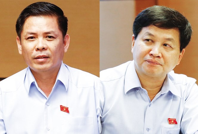 Ông Nguyễn Văn Thể (trái) và ông Lê Minh Khái. Ảnh: Hà Nội mới 