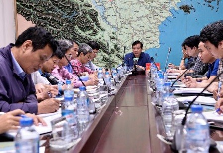 Ông Trần Quang Hoài, Tổng cục trưởng Tổng cục Phòng chống thiên tai tại cuộc họp thường trực BCĐ Phòng chống thiên tai sáng 5/11. Ảnh: VOV