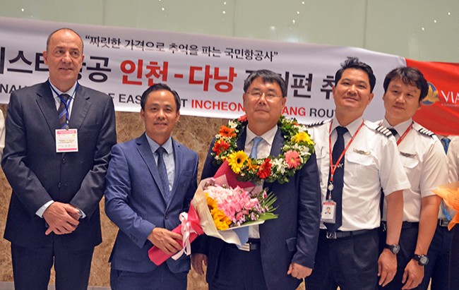 Từ 14/6, hãng hàng không Eastar Jet (Hàn Quốc) sẽ mở thêm đường bay trực tiếp từ Đà Nẵng (Việt Nam) đi Incheon (Hàn Quốc) với tần suất 7 chuyến/tuần.